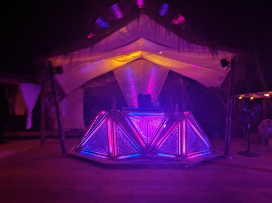 Portals Booth, canopy and deck